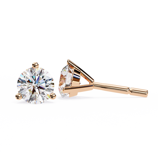 Finora Jewelry Round Moissanite Stud Earrings | Finora Signature Sparkle
