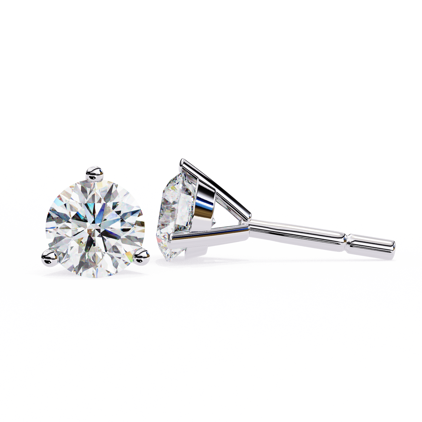 finora jewelry round moissanite stud earrings | finora signature sparkle