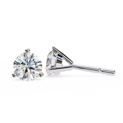 Finora Jewelry Round Moissanite Stud Earrings | Finora Signature Sparkle