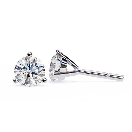 Finora Jewelry Round Moissanite Stud Earrings | Finora Signature Sparkle