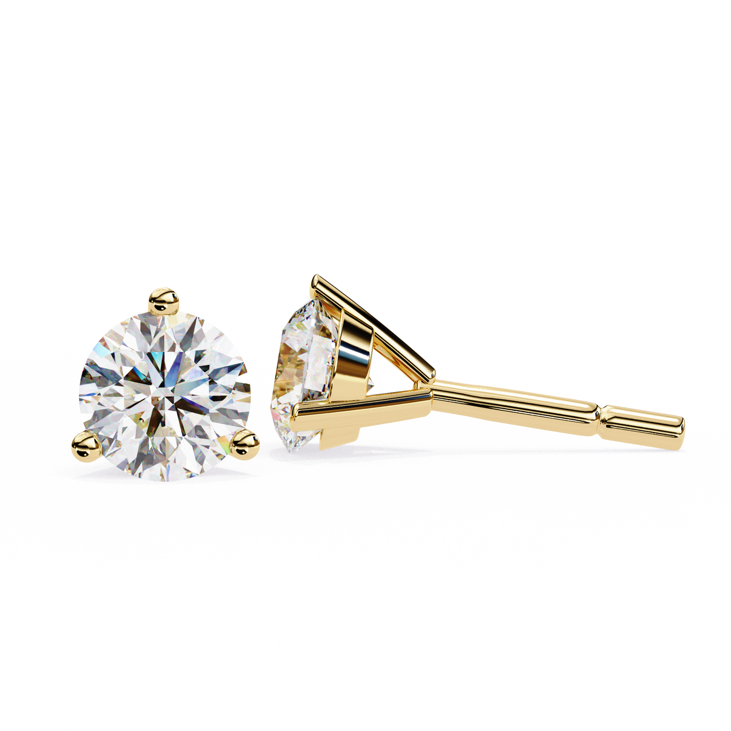 finora jewelry round moissanite stud earrings | finora signature sparkle