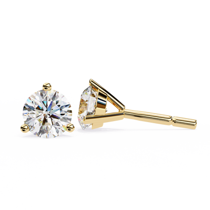 Finora Jewelry Round Moissanite Stud Earrings | Finora Signature Sparkle