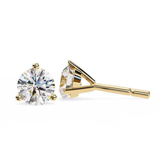 Finora Jewelry Round Moissanite Stud Earrings | Finora Signature Sparkle