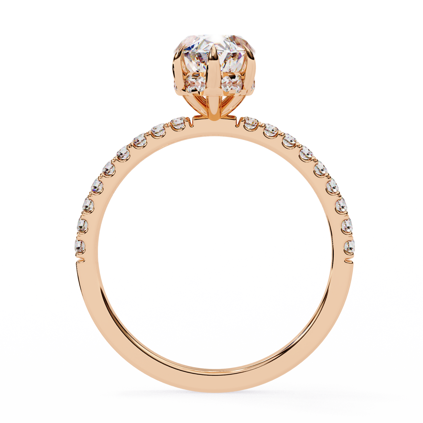marquise cut moissanite engagement ring – 1.41 ct center – pavé band – 925 silver / 10k & 14k gold / platinum | finora jewelry