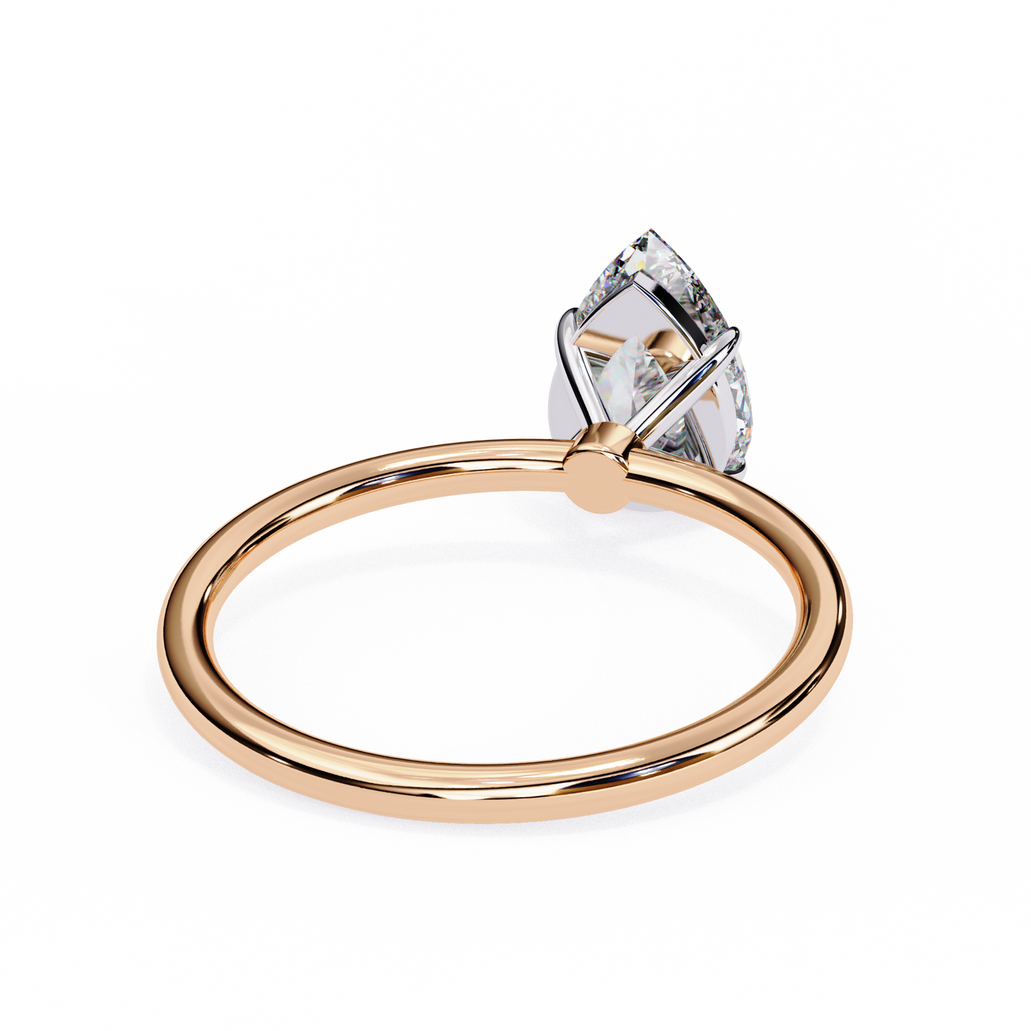 pear shaped moissanite solitaire engagement ring – elegant teardrop design in 925 silver, 10k & 14k gold, or platinum | finora jewelry