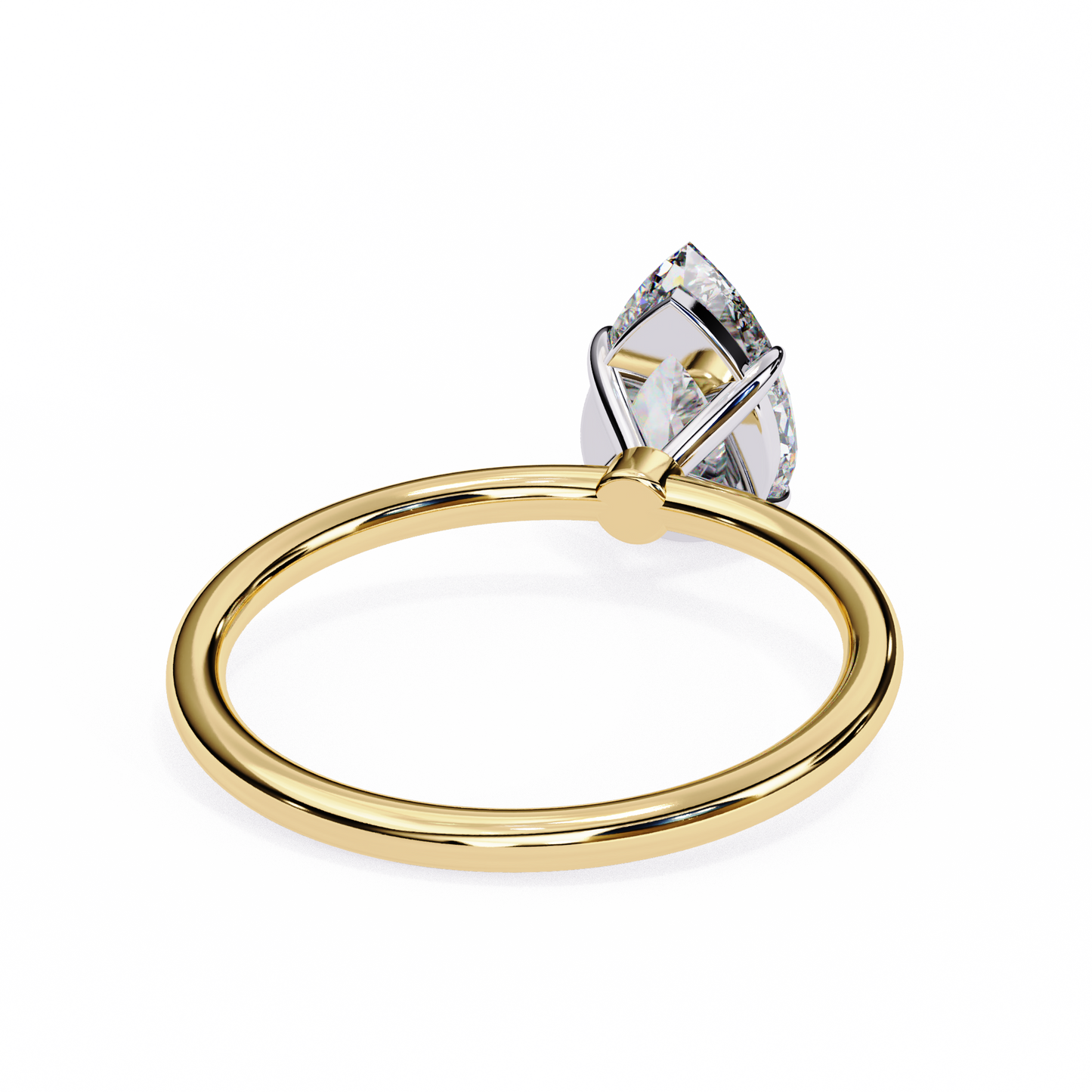 pear shaped moissanite solitaire engagement ring – elegant teardrop design in 925 silver, 10k & 14k gold, or platinum | finora jewelry