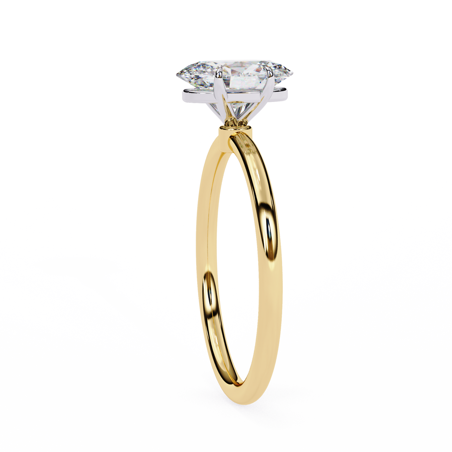 oval moissanite solitaire engagement ring – classic 4-prong setting in silver, 10k & 14k gold, or platinum | finora jewelry