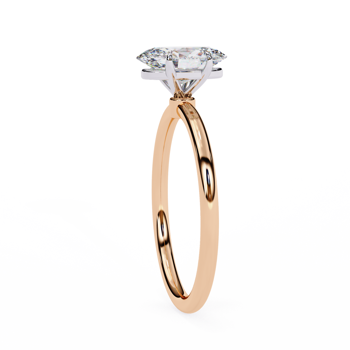 oval moissanite solitaire engagement ring – classic 4-prong setting in silver, 10k & 14k gold, or platinum | finora jewelry