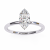 Marquise Cut Moissanite Solitaire Engagement Ring – Sleek Design in 925 Silver, 10K & 14K White, Yellow, Rose Gold, or Platinum | Finora Jewelry
