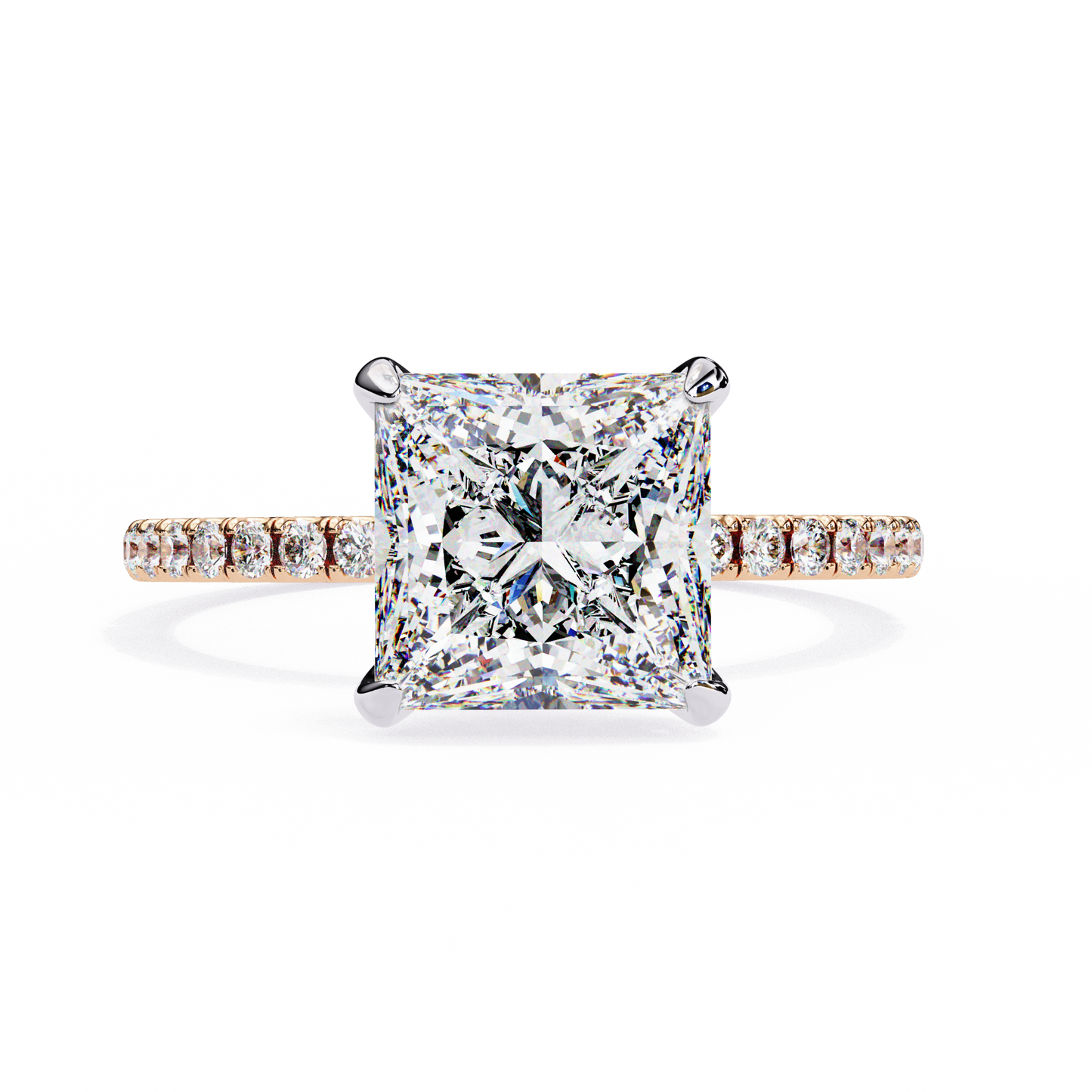 radiant princess cut solitaire engagement ring – elegant classic gift for her – perfect for birthday, proposal, or anniversary – custom 925 silver / 10k / 14k gold / platinum – finora signature