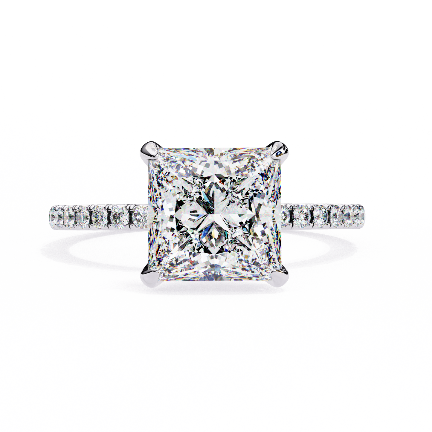 radiant princess cut solitaire engagement ring – elegant classic gift for her – perfect for birthday, proposal, or anniversary – custom 925 silver / 10k / 14k gold / platinum – finora signature