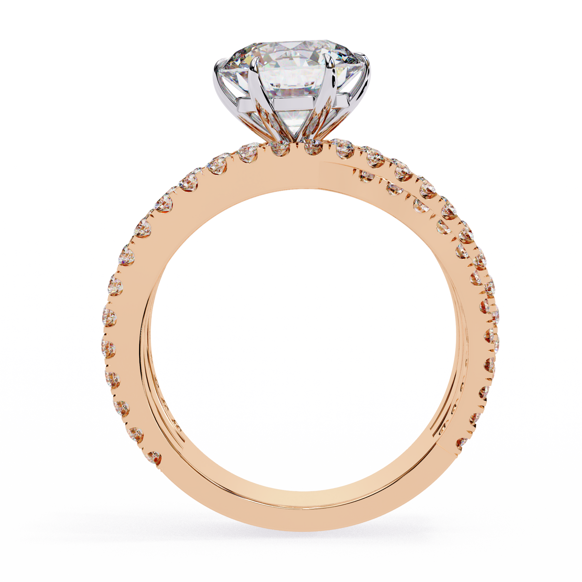 Rose gold multi band ring