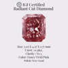 Radiant Cut 0.58 Ct IGI Certified Fancy Vivid Pink Diamond – Finora Jewelry
