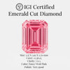 Emerald Cut 0.58 Ct IGI Certified Fancy Vivid Pink Diamond – Finora Jewelry