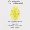 Pear Cut 1.54 Ct IGI Certified Fancy Intense Yellow Diamond – Finora Jewelry