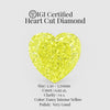 Heart Cut 0.65 Ct IGI Certified Fancy Intense Yellow Diamond – Finora Jewelry