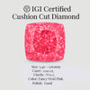 Cushion Cut 1.00 Ct IGI Certified Fancy Vivid Pink Diamond – Finora Jewelry