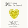 Heart Cut 1.34 Ct IGI Certified Fancy Vivid Yellow Diamond – Finora Jewelry