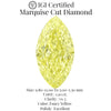 Marquise Cut 1.10 Ct IGI Certified Fancy Yellow Diamond – Finora Jewelry