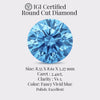 Round Cut 2.41 Ct IGI Certified Fancy Vivid Blue Diamond – Finora Jewelry