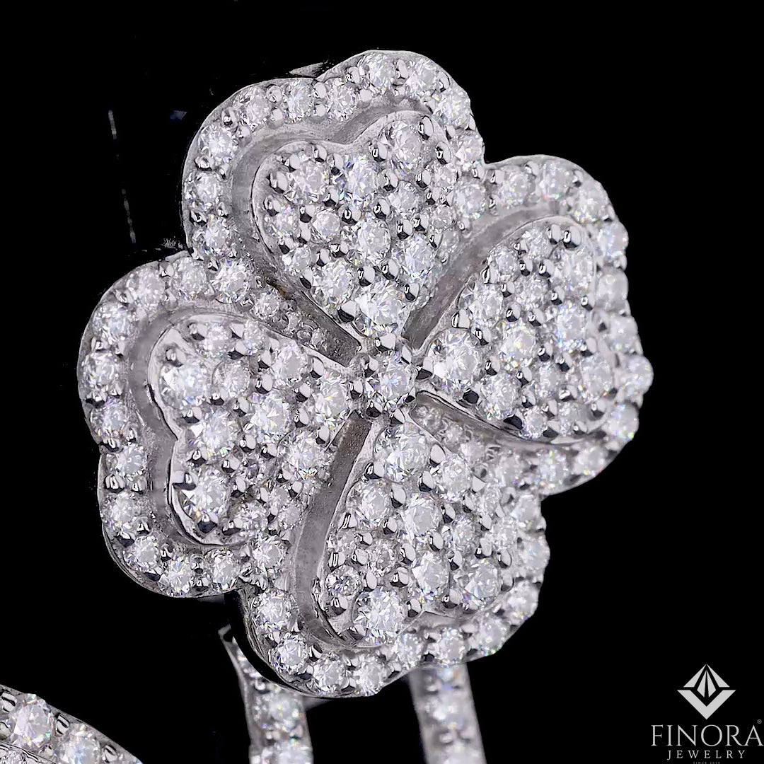 custom letter pendant with flower – personalized iced-out name jewelry