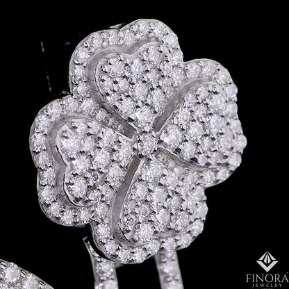 Custom Letter Pendant with Flower – Personalized Iced-Out Name Jewelry