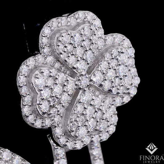 Custom Letter Pendant with Flower – Personalized Iced-Out Name Jewelry