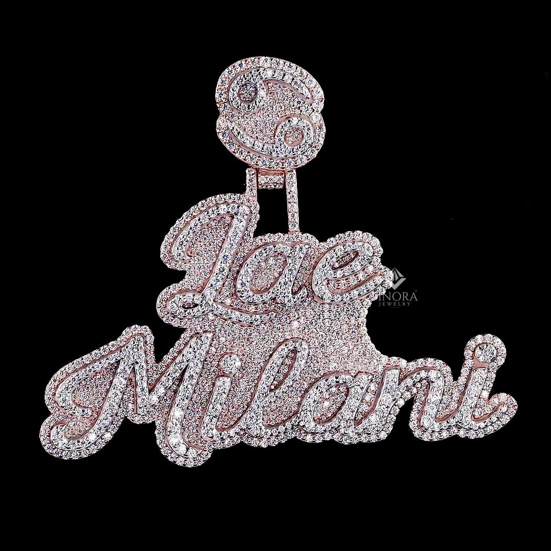 iced-out custom name diamond-style custom pendant with custom bail – hip hop jewelry