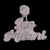 Iced-Out Custom Name Diamond-Style Custom Pendant with Custom Bail – Hip Hop Jewelry