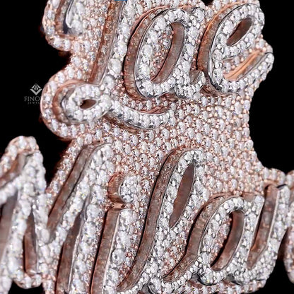 Iced-Out Custom Name Diamond-Style Custom Pendant with Custom Bail – Hip Hop Jewelry