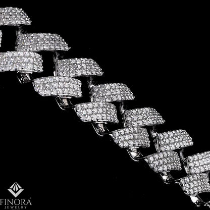 Iced-Out Moissanite Cuban Link Chain Necklace – Luxury Hip Hop Jewelry | Finora Jewelry