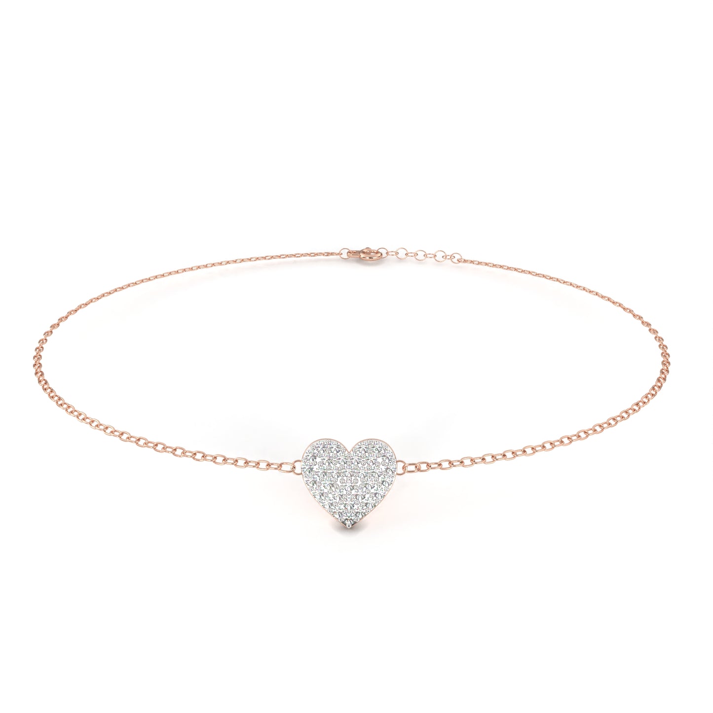 amira petite heart diamond bracelet – finora jewelry