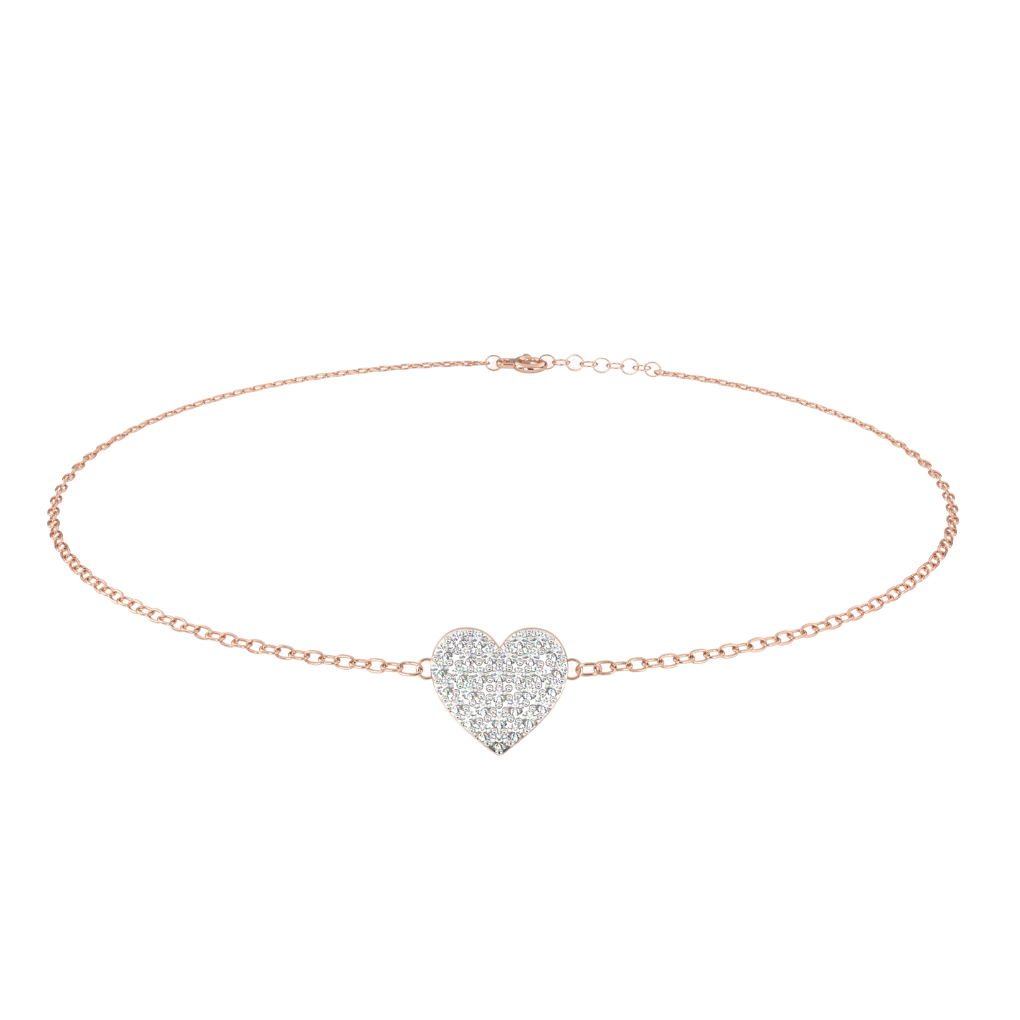 amira petite heart diamond bracelet – finora jewelry