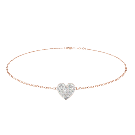 Amira Petite Heart Diamond Bracelet – Finora Jewelry