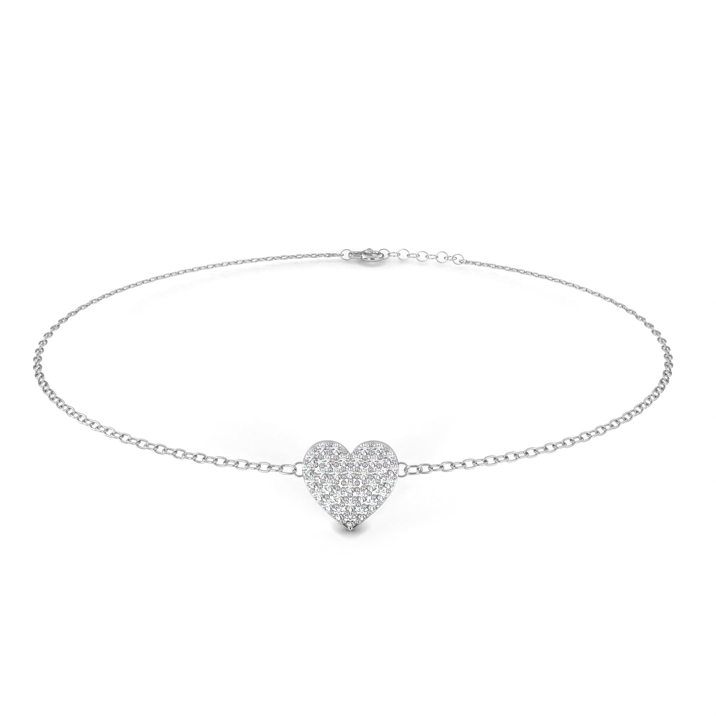 amira petite heart diamond bracelet – finora jewelry