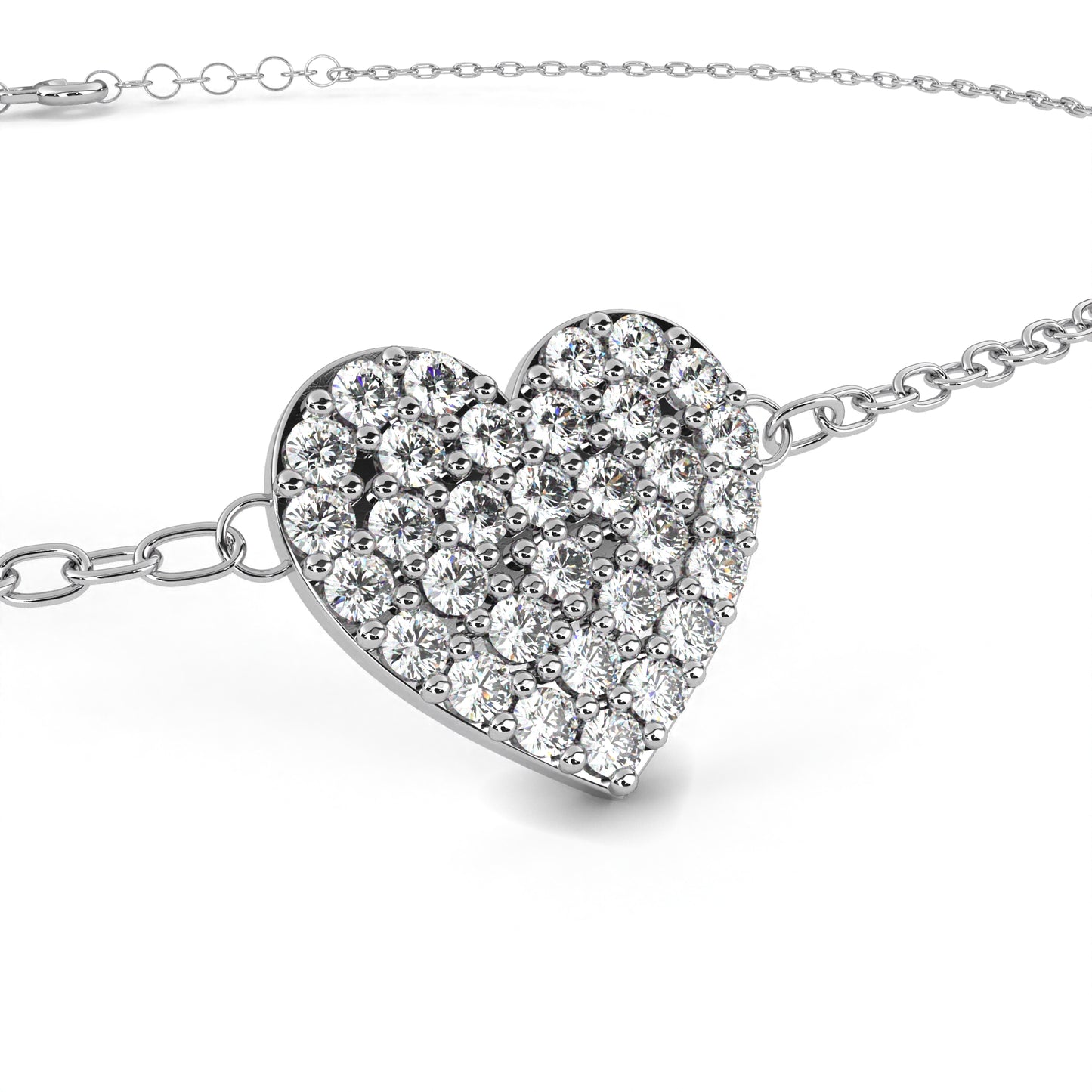 amira petite heart diamond bracelet – finora jewelry