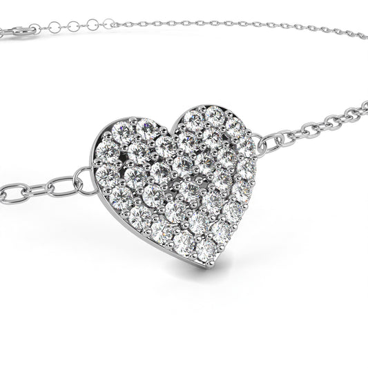 Amira Petite Heart Diamond Bracelet – Finora Jewelry