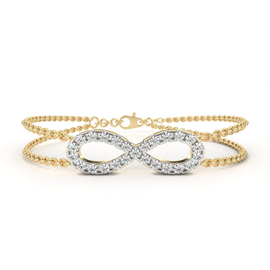 Eterna Double Chain Infinity Diamond Bracelet – Finora Jewelry