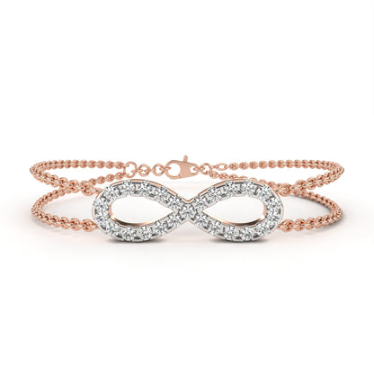 Eterna Double Chain Infinity Diamond Bracelet – Finora Jewelry