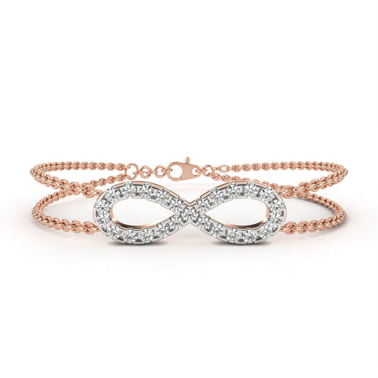 Eterna Double Chain Infinity Diamond Bracelet – Finora Jewelry