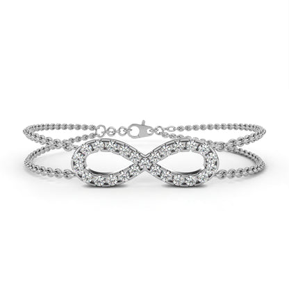 Eterna Double Chain Infinity Diamond Bracelet – Finora Jewelry