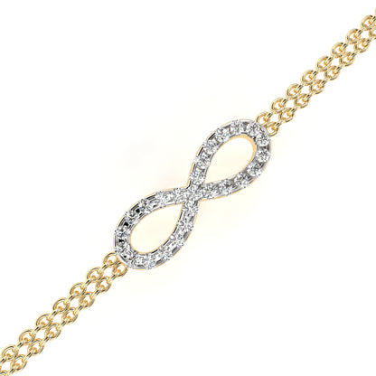 Eterna Double Chain Infinity Diamond Bracelet – Finora Jewelry