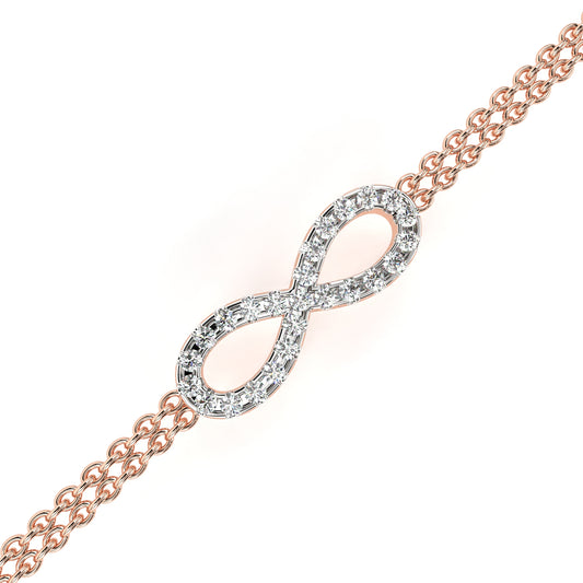 Eterna Double Chain Infinity Diamond Bracelet – Finora Jewelry