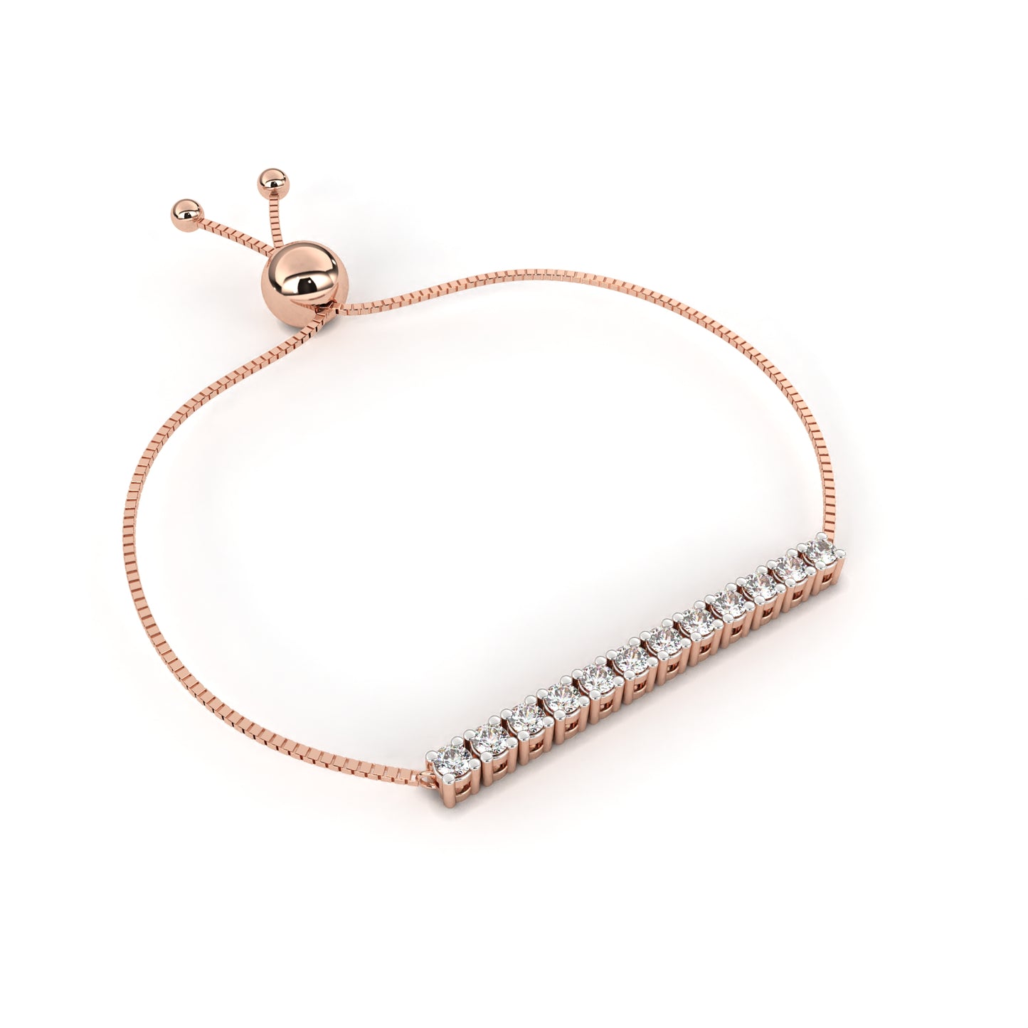 elegant white gold diamond bar bracelet – finora jewelry