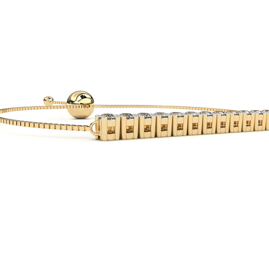 Elegant White Gold Diamond Bar Bracelet – Finora Jewelry