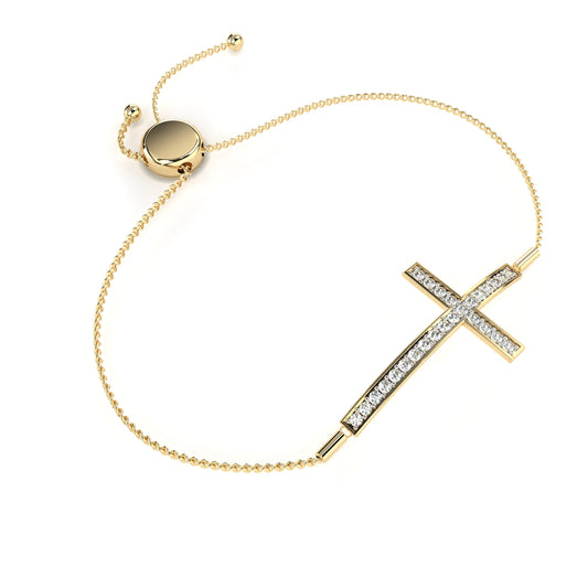 Liora Petite Cross Diamond Bracelet – Finora Jewelry