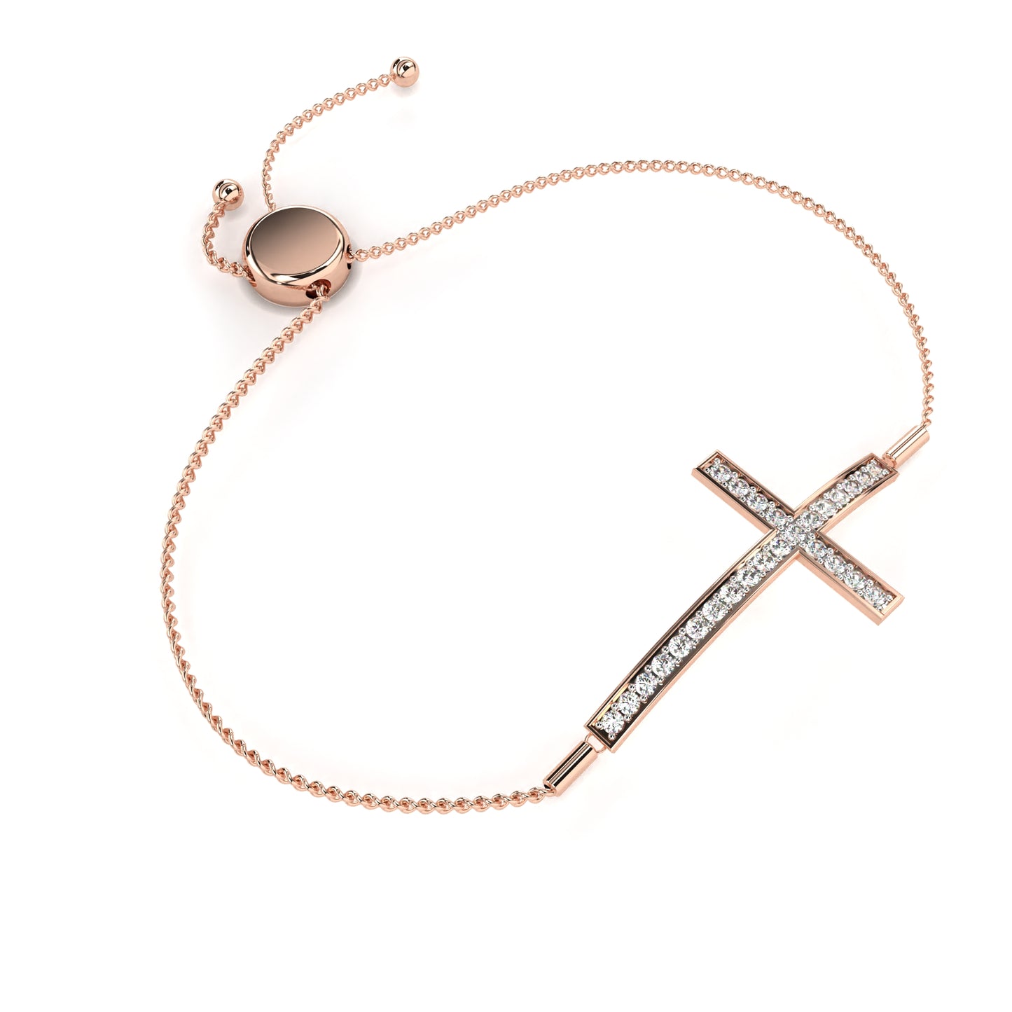 liora petite cross diamond bracelet – finora jewelry