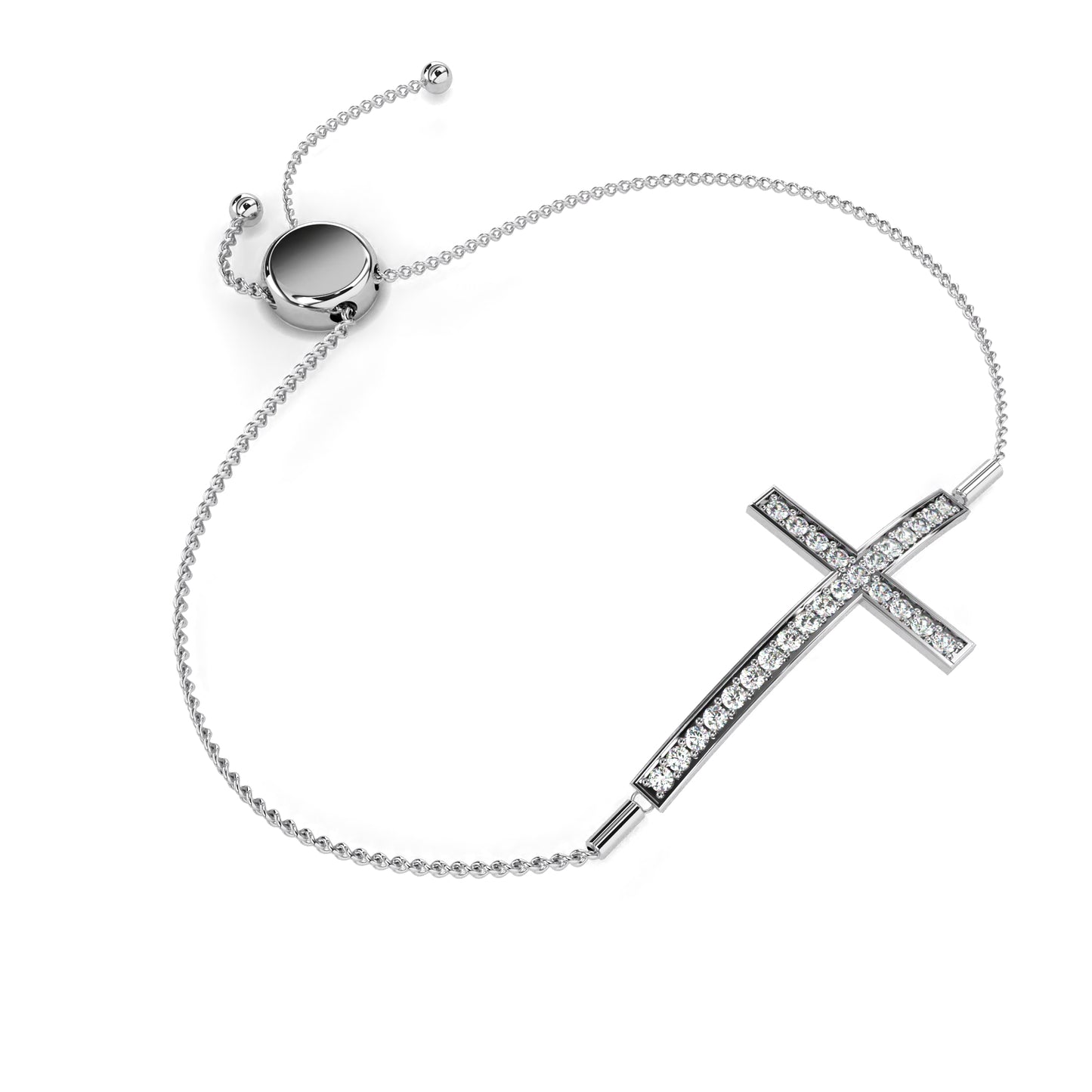 liora petite cross diamond bracelet – finora jewelry