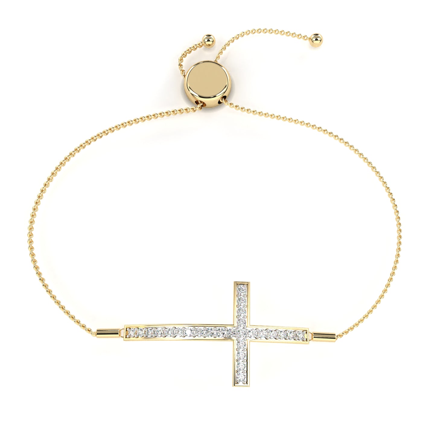 liora petite cross diamond bracelet – finora jewelry