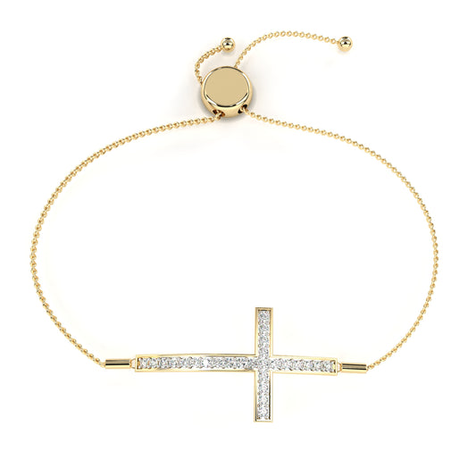 Liora Petite Cross Diamond Bracelet – Finora Jewelry